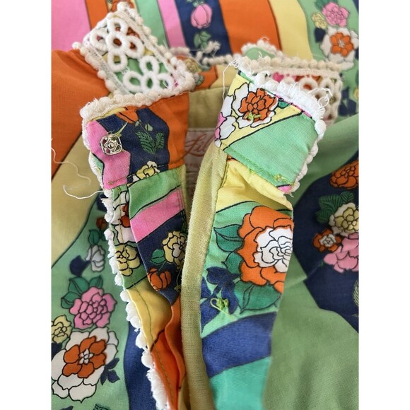 The Lilly Vintage Lilly Pulitzer Shift Dress Bright Colors Lace Detail - Picture 9 of 11